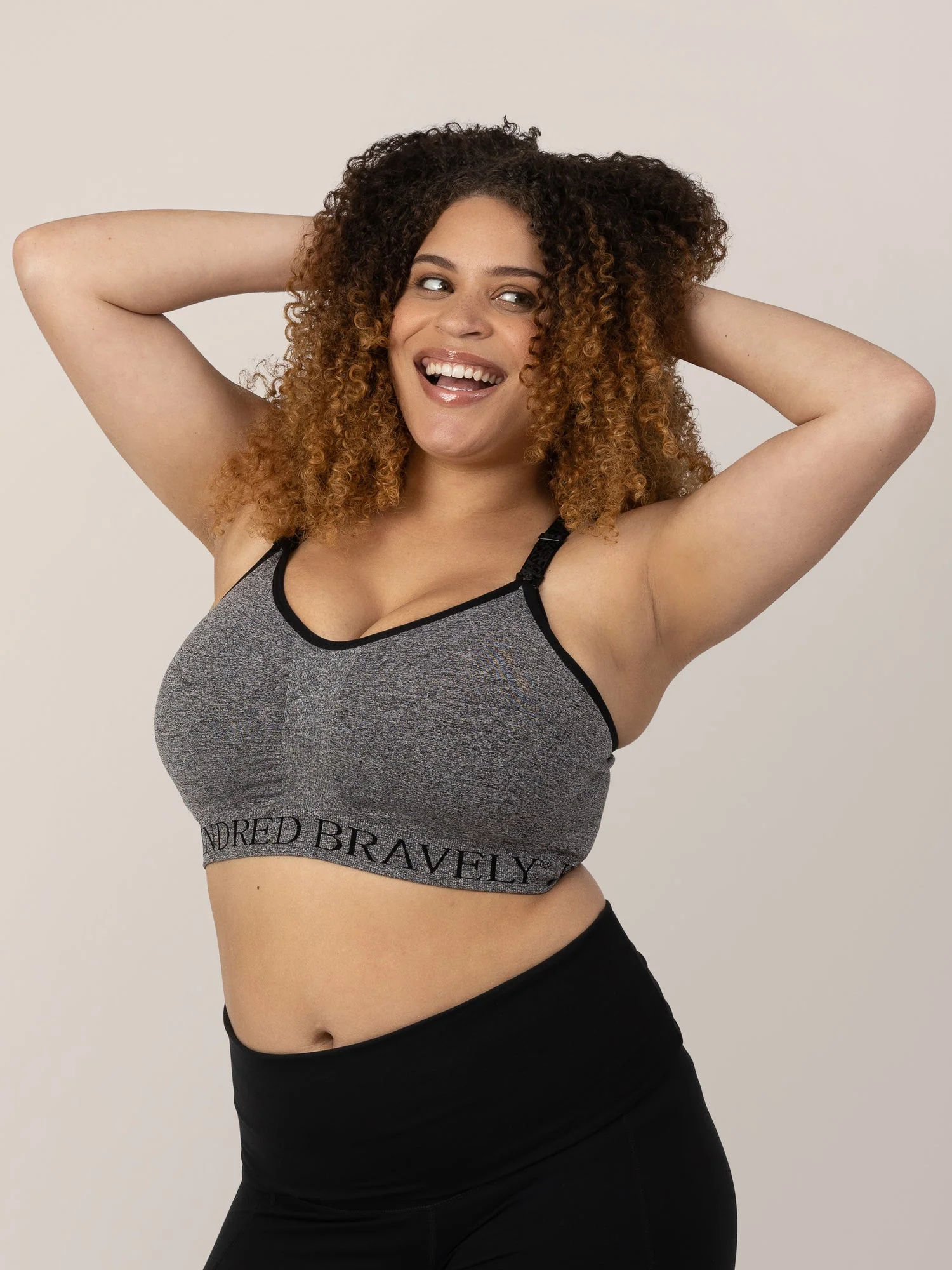 Sublime® Nursing Sports Bra | Heather Grey - Image 3