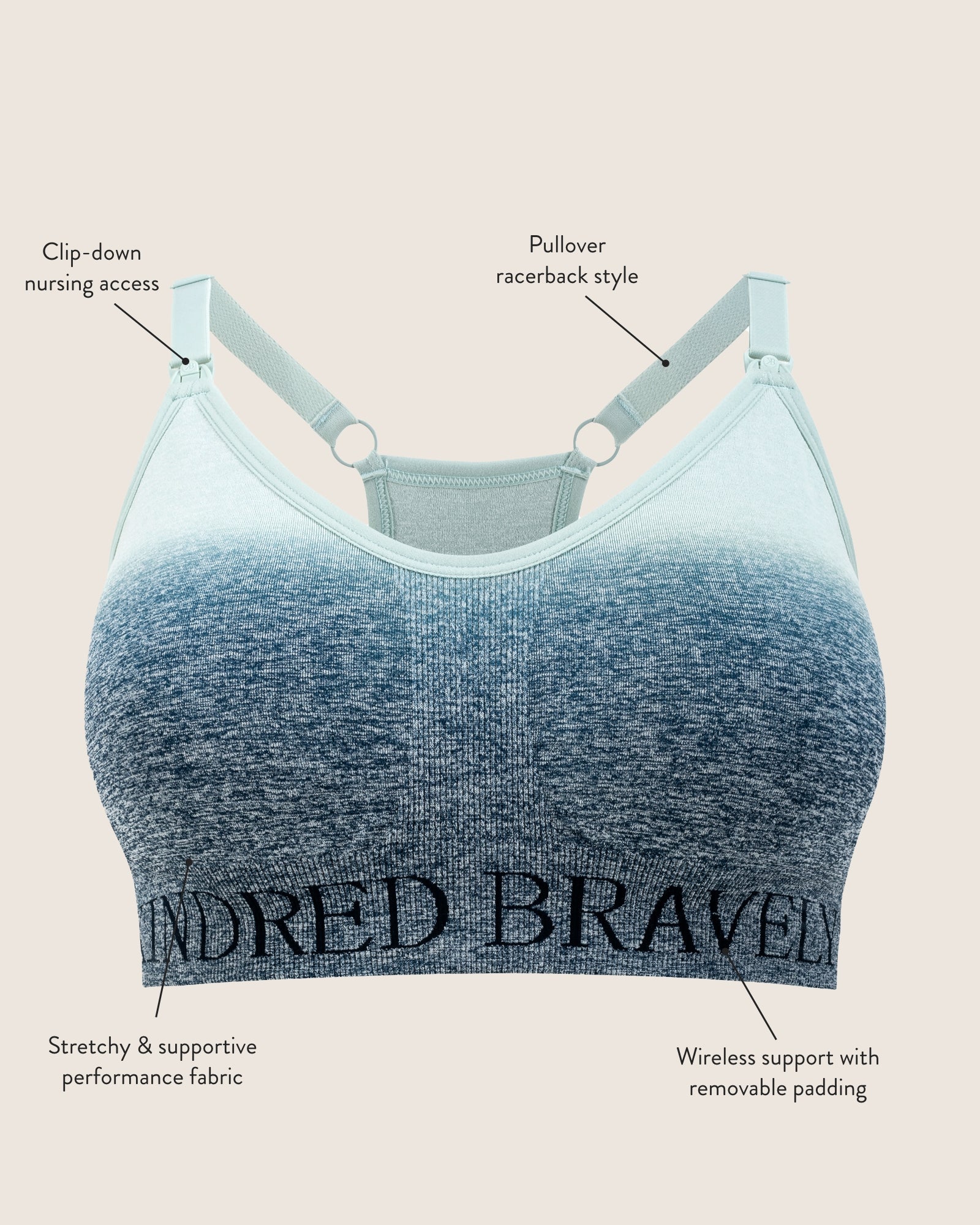 Sublime® Nursing Sports Bra | Heather Grey - Image 9